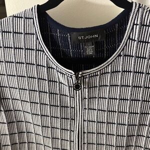 St. John Black and White Checkered Jacket